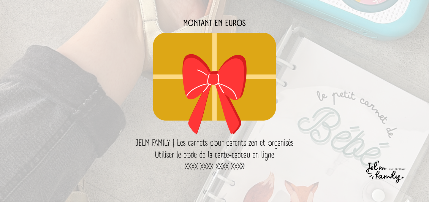 Carte-cadeau JELM FAMILY JELM FAMILY | Les carnets pour parents zen et organisés