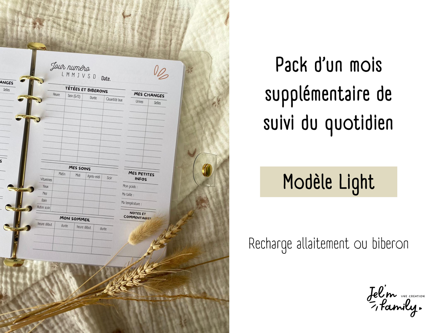 Idée Cadeau de Naissance 🎁 ~ Biberon🍼 JELM FAMILY | Les carnets pour parents zen et organisés