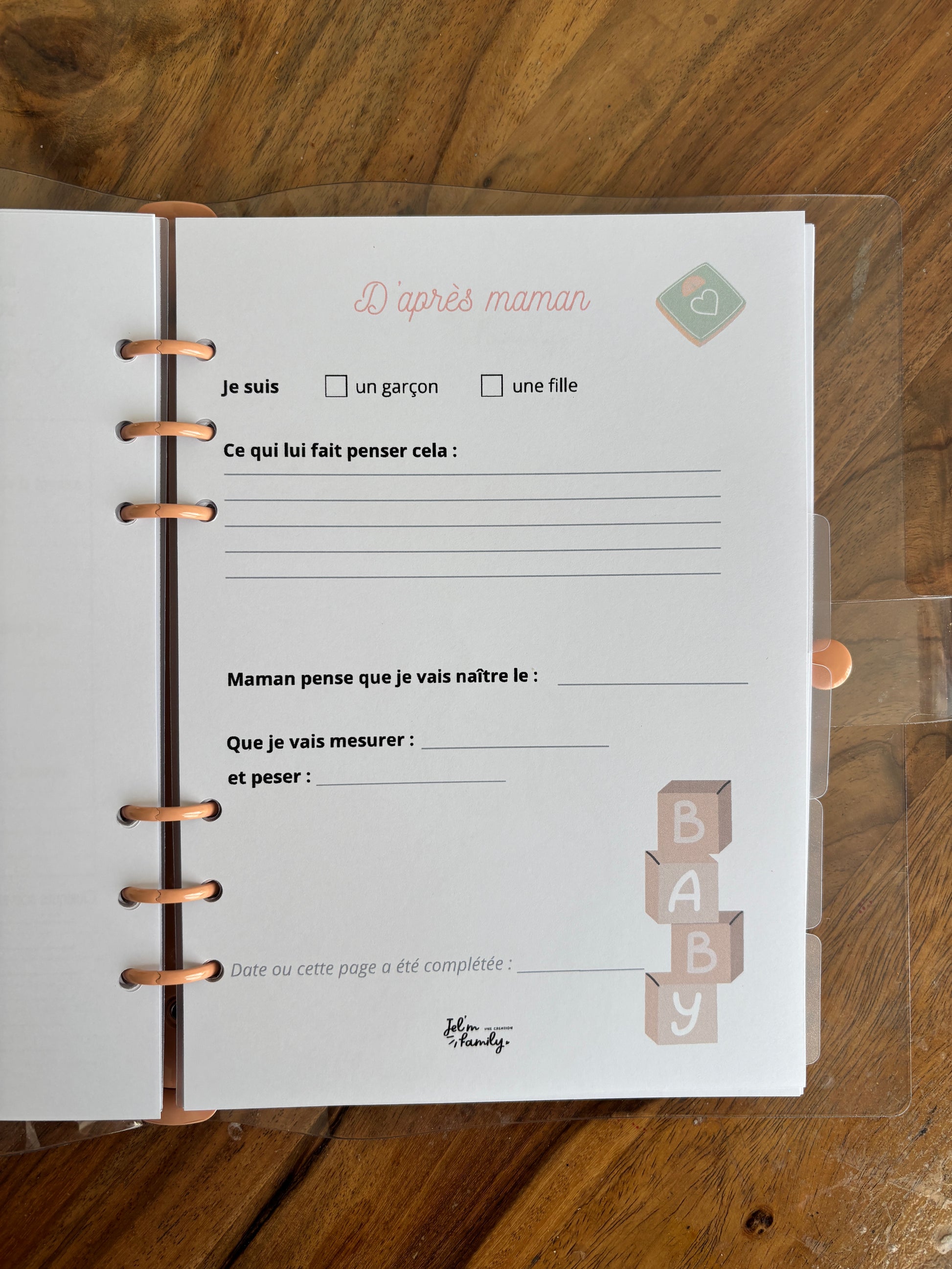 Carnet de suivi de grossesse 🤰🏼 9 mois à t’attendre 🌟 Ma boutique