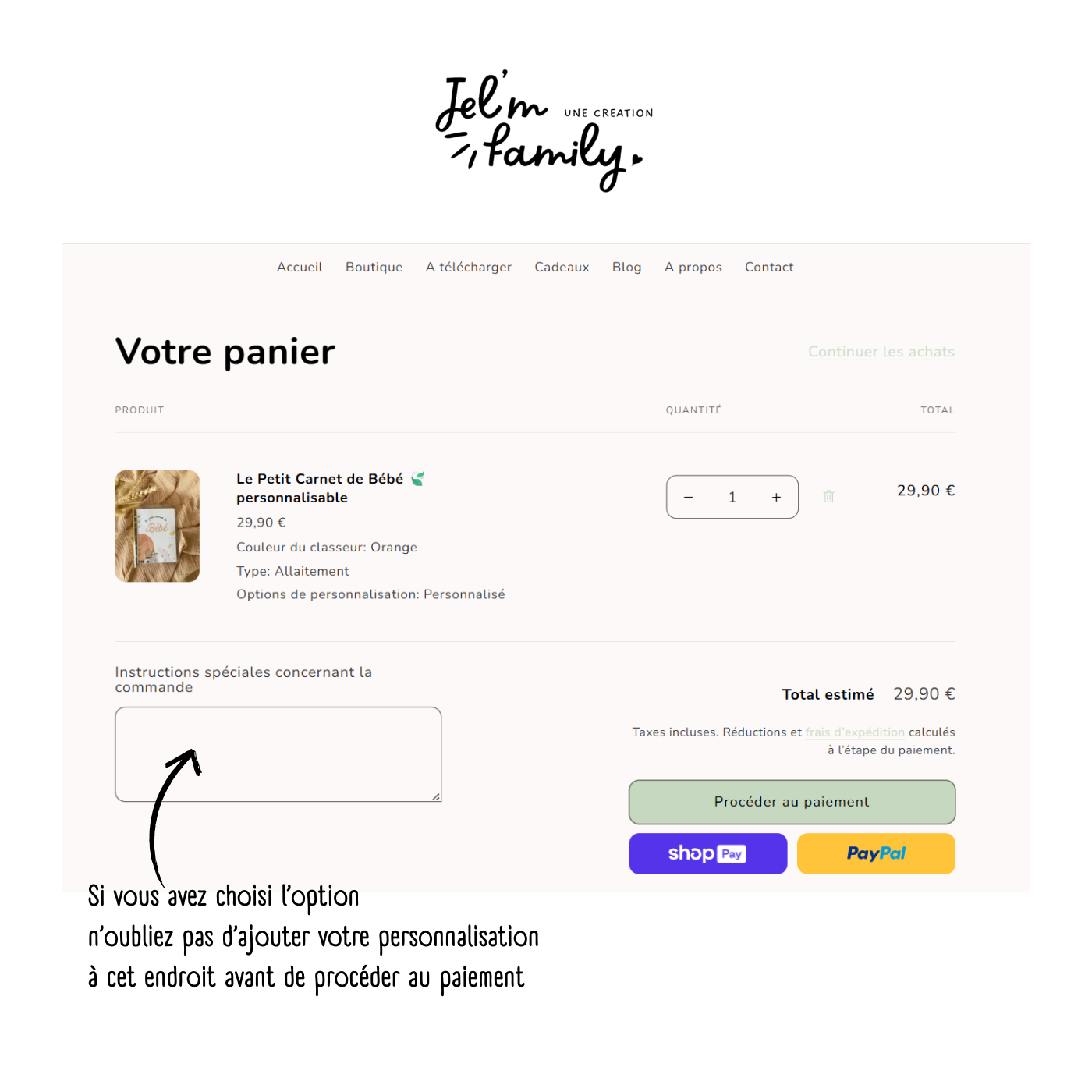 Le Petit Carnet de Bébé 🍃 personnalisable Ma boutique