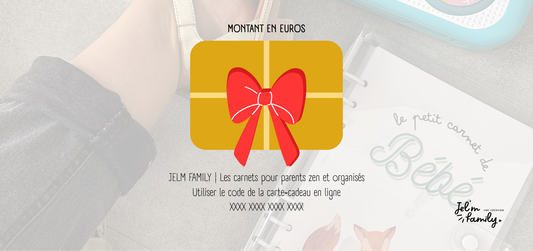 Carte-cadeau JELM FAMILY JELM FAMILY | Les carnets pour parents zen et organisés
