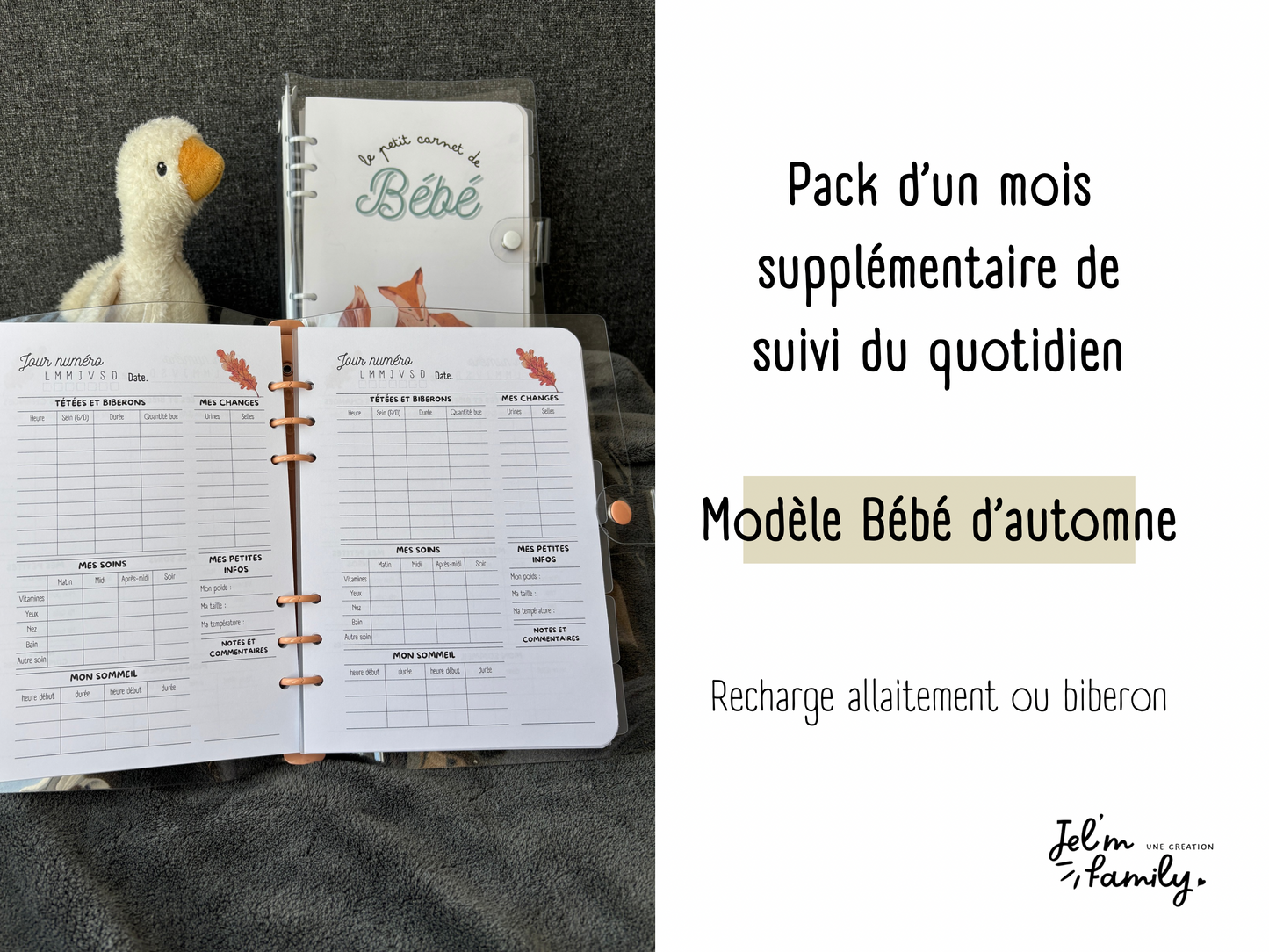 Recharges 🗒️ Carnet de suivi bébé - Le Petit Carnet de Bébé 🐣 Ma boutique