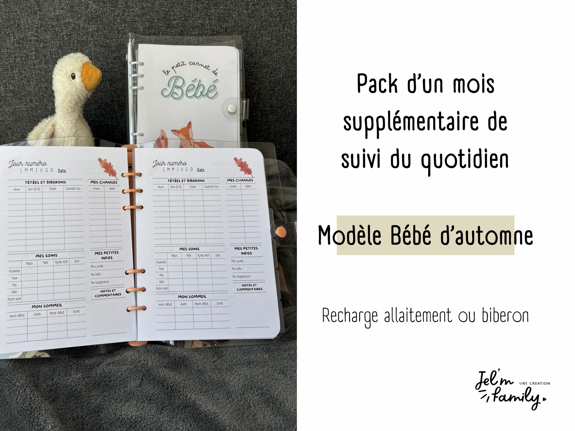 Recharges 🗒️ Carnet de suivi bébé - Le Petit Carnet de Bébé 🐣 Ma boutique