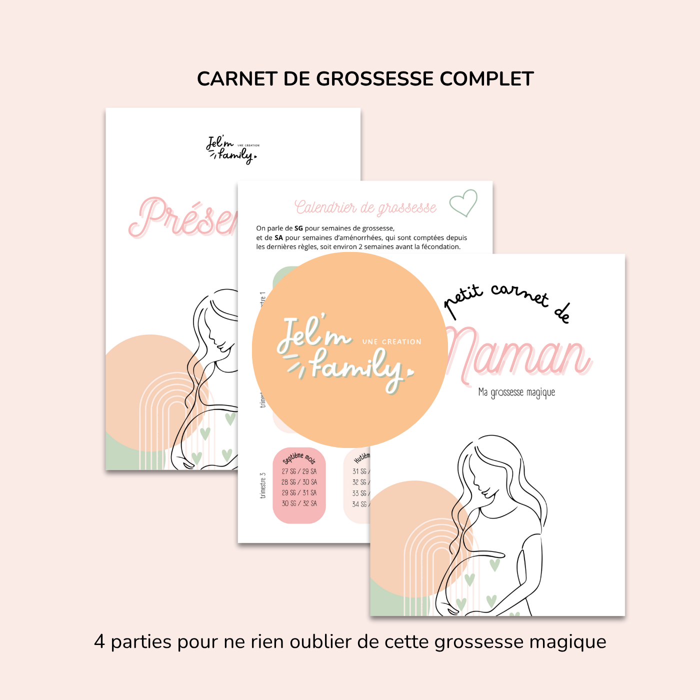 Ma grossesse magique🌟 Carnet imprimable pour une grossesse sereine et épanouie Ma boutique