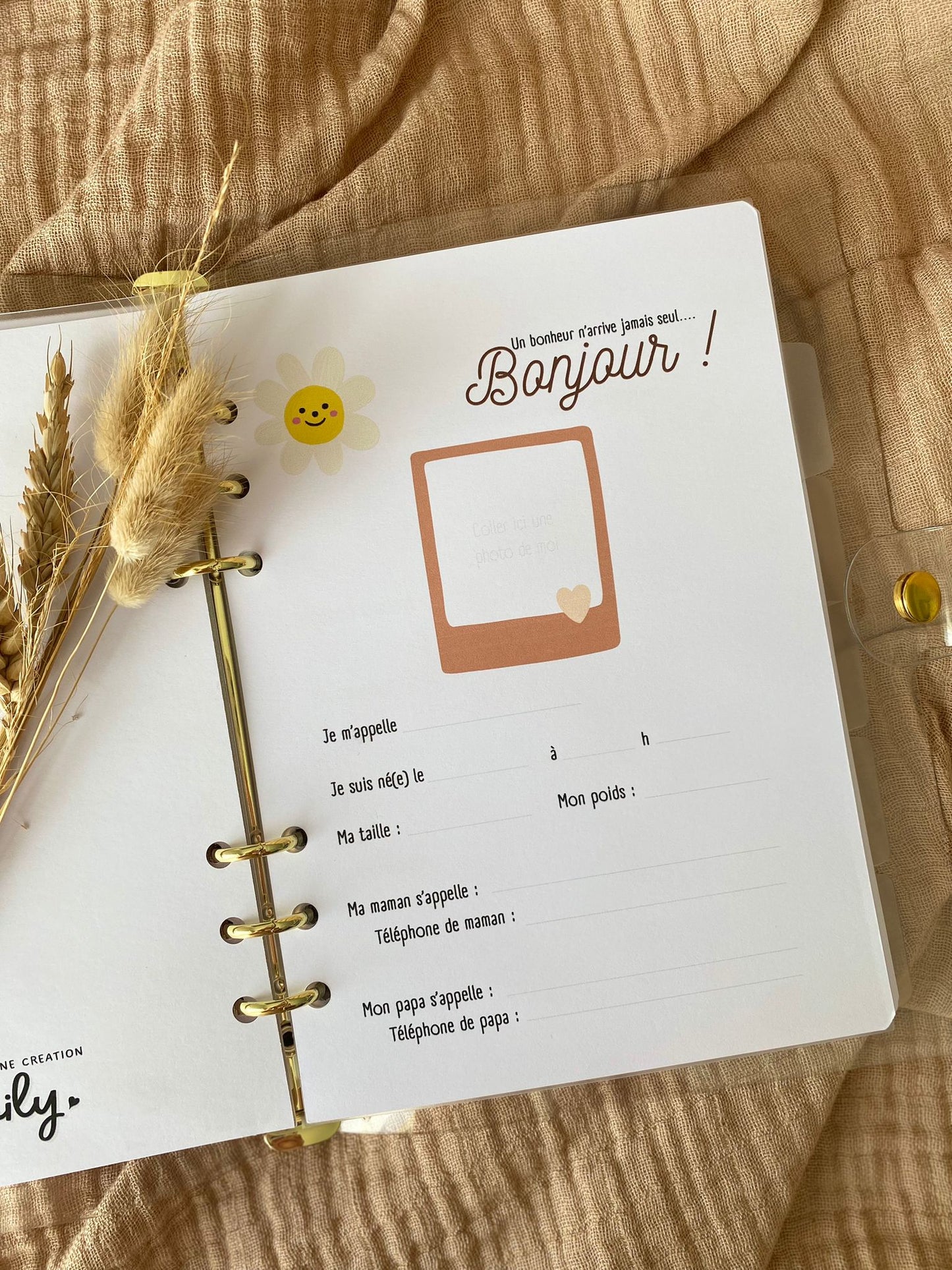 Le Petit Carnet de bébé 🍃 Personnalisable Ma boutique