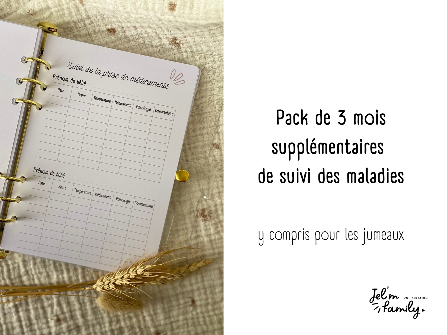 Recharges 🗒️ Le Petit Carnet de nos Bébés 🐣🐣 Ma boutique