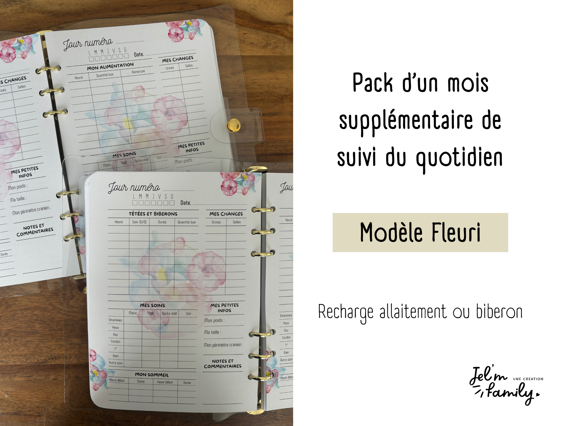 Recharges 🗒️ Le Petit Carnet de Bébés 🐣 Ma boutique