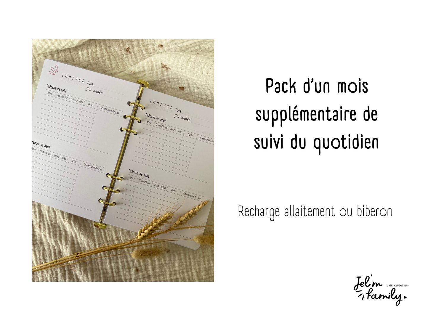 Recharges 🗒️ Le Petit Carnet de nos Bébés 🐣🐣 Ma boutique